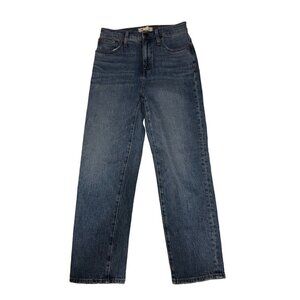 Madewell Womens Classic Straight Jeans Size 25 Blue Stretch High Rise